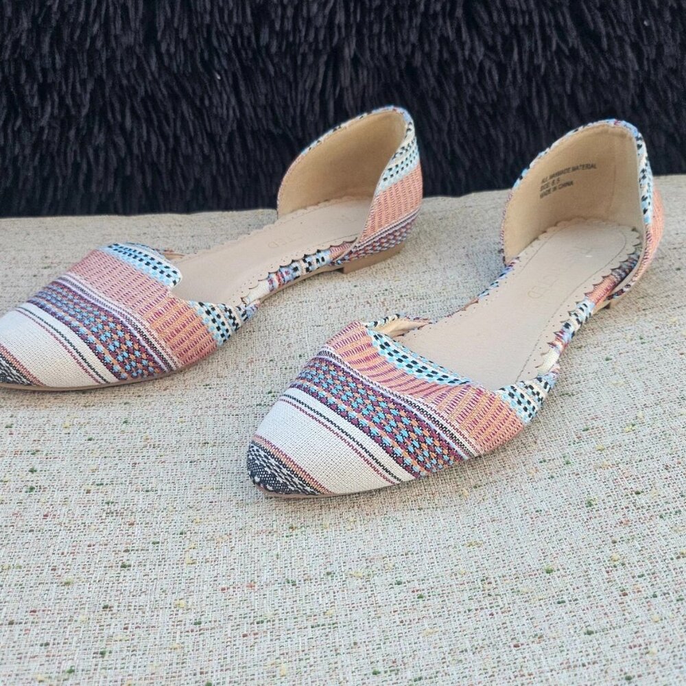Restricted Women Sandal Flat Shoes Multi Color Man Made Material Size 6.5